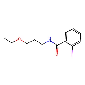 N-(3-ethoxypropyl)-2-iodobenzamide structure