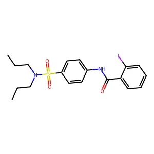 N-[4-(dipropylsulfamoyl)phenyl]-2-iodobenzamide structure