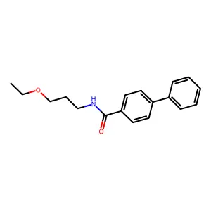 N-(3-ethoxypropyl)biphenyl-4-carboxamide structure