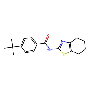 4-tert-butyl-N-(4,5,6,7-tetrahydro-1,3-benzothiazol-2-yl)benzamide structure