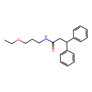 N-(3-ethoxypropyl)-3,3-diphenylpropanamide structure