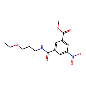 Methyl 3-[(3-ethoxypropyl)carbamoyl]-5-nitrobenzoate structure