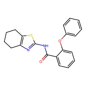 2-phenoxy-N-(4,5,6,7-tetrahydro-1,3-benzothiazol-2-yl)benzamide structure