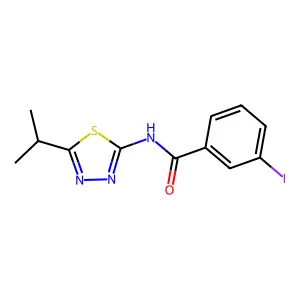 3-iodo-N-(5-propan-2-yl-1,3,4-thiadiazol-2-yl)benzamide structure