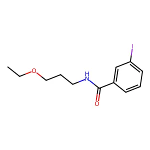 N-(3-ethoxypropyl)-3-iodobenzamide structure