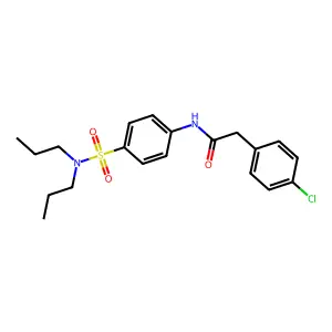 2-(4-chlorophenyl)-N-[4-(dipropylsulfamoyl)phenyl]acetamide structure