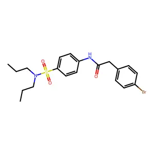 2-(4-bromophenyl)-N-[4-(dipropylsulfamoyl)phenyl]acetamide structure