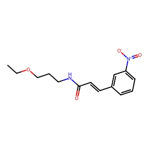 (E)-N-(3-ethoxypropyl)-3-(3-nitrophenyl)prop-2-enamide structure
