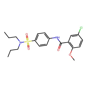5-chloro-N-[4-(dipropylsulfamoyl)phenyl]-2-methoxybenzamide structure