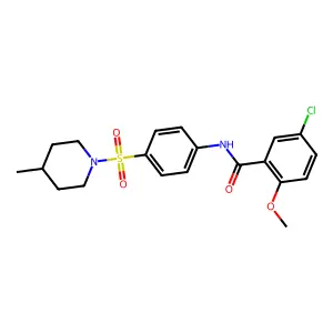 5-chloro-2-methoxy-N-{4-[(4-methylpiperidin-1-yl)sulfonyl]phenyl}benzamide structure