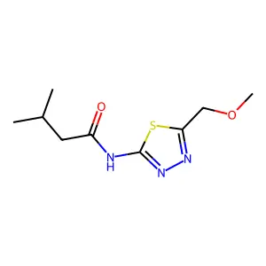 N-[5-(methoxymethyl)-1,3,4-thiadiazol-2-yl]-3-methylbutanamide structure