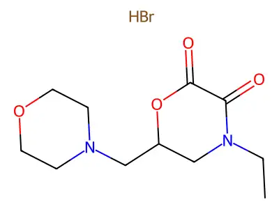 2,3-Morpholinedione, 4-ethyl-6-(4-morpholinylmethyl)-, monohydrobromide structure