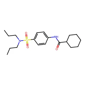 N-[4-(dipropylsulfamoyl)phenyl]cyclohexanecarboxamide structure
