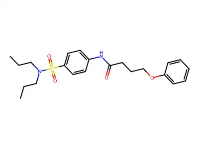 N-[4-(dipropylsulfamoyl)phenyl]-4-phenoxybutanamide structure