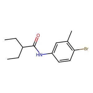 N-(4-bromo-3-methylphenyl)-2-ethylbutanamide structure