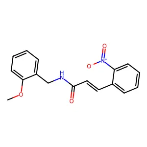 (E)-N-[(2-methoxyphenyl)methyl]-3-(2-nitrophenyl)prop-2-enamide structure