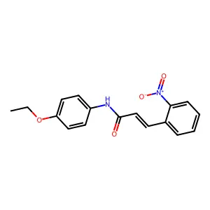(E)-N-(4-ethoxyphenyl)-3-(2-nitrophenyl)prop-2-enamide structure