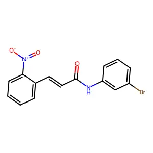(E)-N-(3-bromophenyl)-3-(2-nitrophenyl)prop-2-enamide structure