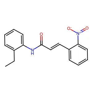 (E)-N-(2-ethylphenyl)-3-(2-nitrophenyl)prop-2-enamide structure
