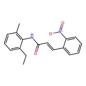 (E)-N-(2-ethyl-6-methylphenyl)-3-(2-nitrophenyl)prop-2-enamide structure