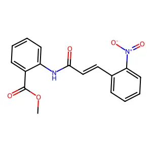 methyl 2-[(2E)-3-(2-nitrophenyl)prop-2-enoylamino]benzoate structure