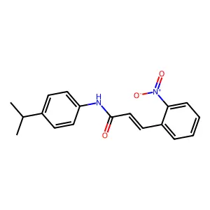 (E)-3-(2-nitrophenyl)-N-(4-propan-2-ylphenyl)prop-2-enamide structure