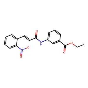 ethyl 3-[(2E)-3-(2-nitrophenyl)prop-2-enoylamino]benzoate structure