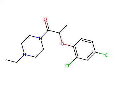 2-(2,4-Dichlorophenoxy)-1-(4-ethylpiperazin-1-yl)propan-1-one structure