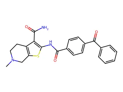 2-(4-Benzoylbenzamido)-6-methyl-4,5,6,7-tetrahydrothieno[2,3-c]pyridine-3-carboxamide structure