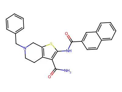 2-(2-Naphthamido)-6-benzyl-4,5,6,7-tetrahydrothieno[2,3-c]pyridine-3-carboxamide structure