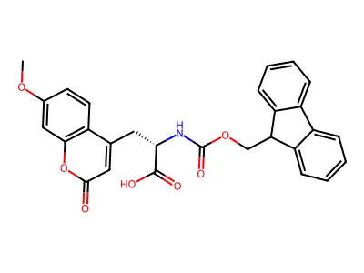 Fmoc-beta-(7-methoxy-coumarin-4-yl)-Ala-OH structure