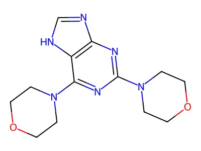 2,6-Bis(morpholin-4-yl)-9H-purine structure