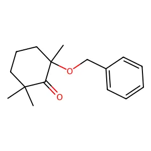 2-(Benzyloxy)-2,6,6-trimethylcyclohexan-1-one structure