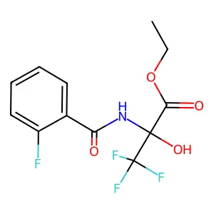 Ethyl 3,3,3-trifluoro-2-((2-fluorobenzoyl)amino)-2-hydroxypropanoate structure