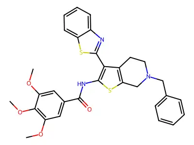 N-(3-(Benzo[d]thiazol-2-yl)-6-benzyl-4,5,6,7-tetrahydrothieno[2,3-c]pyridin-2-yl)-3,4,5-trimethoxybenzamide structure