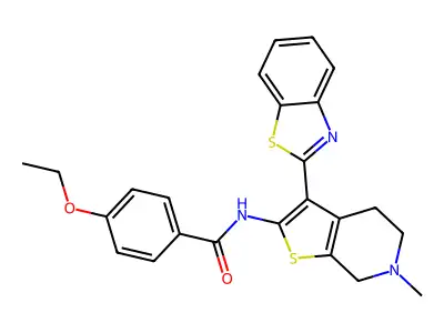 N-[3-(1,3-BENZOTHIAZOL-2-YL)-6-METHYL-4H,5H,6H,7H-THIENO[2,3-C]PYRIDIN-2-YL]-4-ETHOXYBENZAMIDE structure