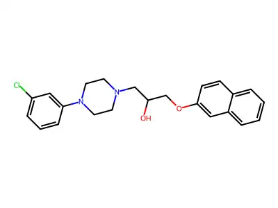 1-(4-(3-Chlorophenyl)piperazin-1-yl)-3-(naphthalen-2-yloxy)propan-2-ol structure