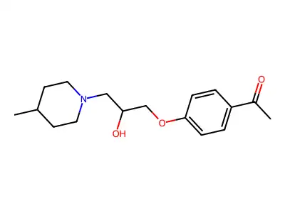 1-{4-[2-Hydroxy-3-(4-methylpiperidin-1-yl)propoxy]phenyl}ethan-1-one structure