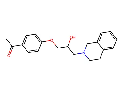 1-{4-[3-(3,4-dihydroisoquinolin-2(1H)-yl)-2-hydroxypropoxy]phenyl}ethanone structure