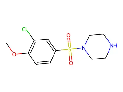 1-[(3-Chloro-4-methoxyphenyl)sulfonyl]piperazine structure