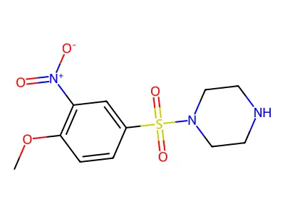 1-(4-Methoxy-3-nitrobenzenesulfonyl)piperazine structure