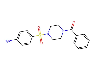 [4-(4-Aminophenyl)sulfonylpiperazin-1-yl]-phenylmethanone structure