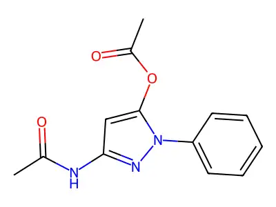 3-Acetamido-1-phenyl-1H-pyrazol-5-yl acetate structure