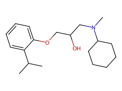 1-[Cyclohexyl(methyl)amino]-3-[2-(propan-2-yl)phenoxy]propan-2-ol structure