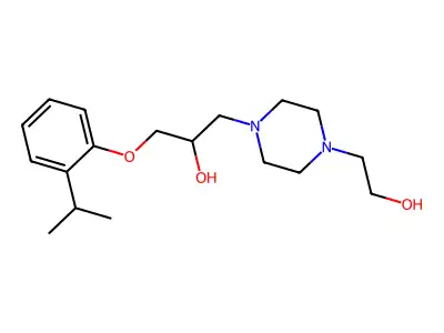 1-[4-(2-Hydroxyethyl)piperazin-1-yl]-3-[2-(propan-2-yl)phenoxy]propan-2-ol structure