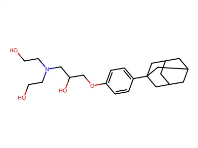 1-[4-(Adamantan-1-yl)phenoxy]-3-[bis(2-hydroxyethyl)amino]propan-2-ol structure