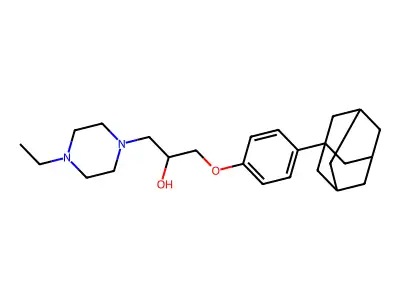 1-[4-(1-Adamantyl)phenoxy]-3-(4-ethylpiperazin-1-yl)propan-2-ol structure