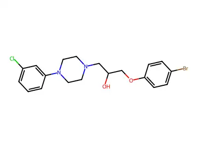 1-(4-Bromophenoxy)-3-[4-(3-chlorophenyl)piperazin-1-yl]propan-2-ol structure