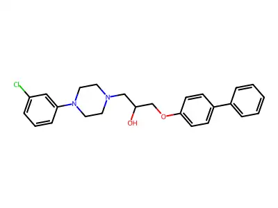 1-[4-(3-Chlorophenyl)piperazinyl]-3-(4-phenylphenoxy)propan-2-ol structure