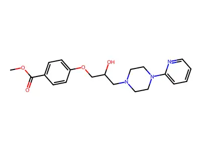 Methyl 4-[2-hydroxy-3-(4-pyridin-2-ylpiperazin-1-yl)propoxy]benzoate structure
